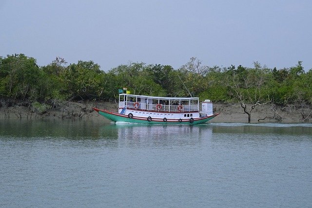 boat riding in sundarban